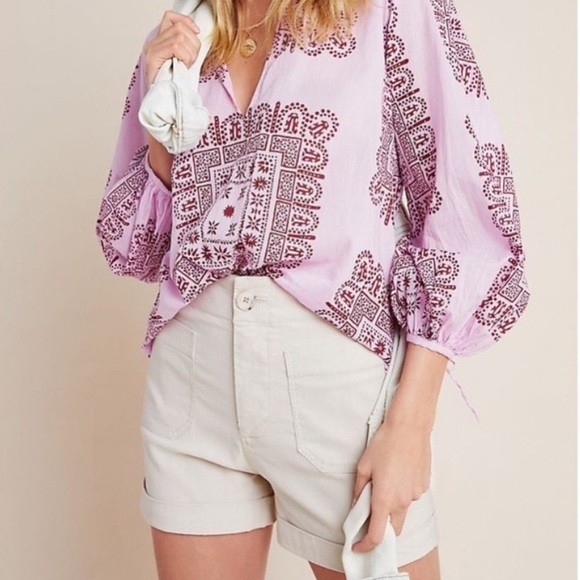 Anthropologie Megan High Rise Patch Pocket Shorts. Tan. Size 29. - Picture 12 of 13